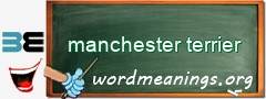WordMeaning blackboard for manchester terrier